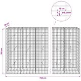  Gabion s žicom debljine 3 5 mm i mrežom 5x10 cm 750x20x150 cm - 20 cm 150 cm 750 cm | shoptok.hr