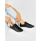 Shelvt Women's black platform sneakers Cene