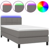  Krevet box spring s madracem LED tamnosivi 90x190 cm tkanina | shoptok.hr