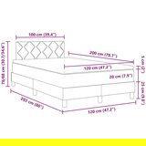  Kutna opružna kreveta s madracem Crna 120x200 cm Tkanina | shoptok.hr