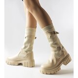 Gemre Beige stylish boots with elastic upper Ida | shoptok.hr