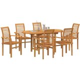 vidaXL 7-dijelni vrtni set za objedovanje od masivnog drva teak | shoptok.hr