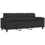  Trosjed s tabureom crni 180 cm od mikrovlakana | Eponuda.ba