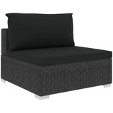 Poli 4-dijelna vrtna garnitura od poliratana s jastucima crna | shoptok.hr