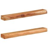 vidaXL Zidne police 2 kom 100x17x8 cm od masivnog bagremovog drva | shoptok.hr