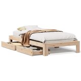 Maison Chic Posteljni okvir - Enojna postelja - Postelja za odrasle brez vzmetnice 75x190 cm trdna borovina-J11104, (21775227) | Shoptok.si