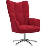 vidaXL Stol za sproščanje vinsko rdeč žamet | Shoptok.si