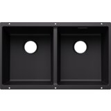 Blanco sudoper SUBLINE 350/350-U SILGRANIT GLAVNI BAZEN LIJEVO, bez InFino pribora - CRNA | shoptok.hr