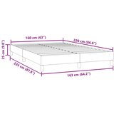 Box Spring krevet bez madracem tamno zeleni 160x220 cm baršun | shoptok.hr