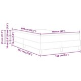  Boxspring krevet s madracem Tamno siva 160 x 200 cm Baršun | shoptok.hr