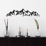Wallity Zidna dekoracija Mountain View-1, 62x14cm, Crna Cene