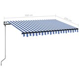  Avtomatska tenda LED + senzor 350x250 cm modra in bela, (20609631) | Shoptok.si