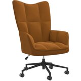 vidaXL Stol za sproščanje rjav žamet, (20957478) | Shoptok.si