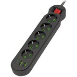 Razvodnik sa 5 mesta 2m 1.5mm2+pr. 2xUSB+tip C | ePonuda.com