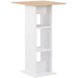 vidaXL Barski stol bijeli i boja hrasta sonome 60 x 60 x 110 cm | shoptok.hr