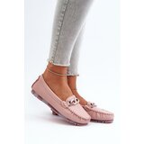 S. BARSKI Women's Leather Moccasins with Pink Ornament S.Barski LR339 | shoptok.hr