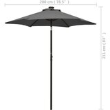  Suncobran s LED svjetlima antracit 200 x 211 cm aluminijski | shoptok.hr