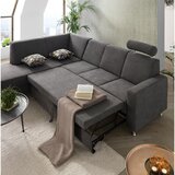 XORA sedežna garnitura, gladka tkanina siva | Shoptok.si