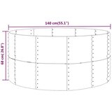  Povišena vrtna gredica od pocinčanog čelika 140x140x68 cm antracit | shoptok.hr