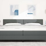  LED Postelja s tkanino s potiskom na gumb v temno sivi barvi 100 cm, (22051812) | Shoptok.si