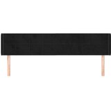  Uzglavlje s ušima crno 203x16x78/88 cm baršunasto | shoptok.hr