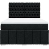  Krevet s oprugama i madracem crni 160x200 cm od tkanine | shoptok.hr