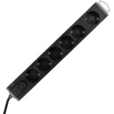 Home Produžni kabel sa zaštitom, 6 utičnica, 1.0 mm², 1.5 met - NVT 6K/BK | shoptok.hr