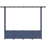  Povišeni krevet s mrežom i krovom Siva 203 x 40 x 138 cm PP | shoptok.hr