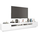 TV ormarić s LED svjetlima bijeli 260 x 35 x 40 cm | Eponuda.com