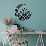 Wallity Zidna dekoracija Flower Moon - L, 70 x 70 cm, Crna | ePonuda.com