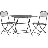 3-dijelni vrtni blagovaonski set ekspandirani metal antracit | Eponuda.com