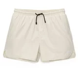 Pull&Bear Kratke kopalne hlače črna / bela / naravno bela