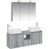  Set ormarića za kupaonicu 4 kom. Siva Sonoma Konstruirano drvo | shoptok.hr