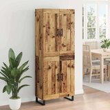 vidaXL Visok predalnik 2 pcs Star les Inženirski les in steklo | Shoptok.si