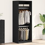 vidaXL Crni Hrast Ormar 80x50x200 cm Odabrano drvo u