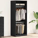 vidaXL Crni Hrast Ormar 80x50x200 cm Odabrano drvo
