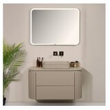 Hanah home Kupatilski ormarić sa umivaonikom i ogledalom (2 komada) Gloria 100 Beige | Eponuda.com