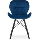 Brandless Žametni stol LAGO - mornarsko modre/črne noge x 1, (22030807) | Shoptok.si
