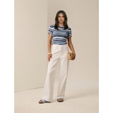 Sinsay Pamučna pletena bluza s kratkim rukavima na pruge | shoptok.hr