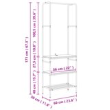 vidaXL stalak za odjeću s policama crni hrast 60 x 30 x 171 cm | shoptok.hr