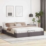  Otomanski okvir kreveta bez madraca sivi 200x200cm umjetne kože | shoptok.hr