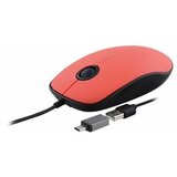 TNB musunsetrd zični miš + adapter usb-a/usb-c, crveni cene
