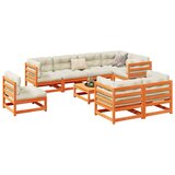 vidaXL 9-dijelni set vrtnih sofa voštano smeđi od masivne borovine Cijene