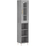 Maison Chic Visoka omara - Komoda - Predalnik siva sonoma 34,5x34x180 cm inženirski les, (21722202) Cene