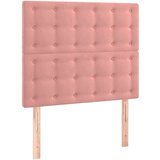  Posteljno vzglavje roza 80x5x118/128 cm žamet, (20932380) | Shoptok.si