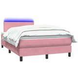 Box Spring krevet s madracem i LED ružičasti 120x220 cm samt | shoptok.hr