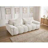 Bobochic Paris Bela sedežna garnitura iz šenilje 264 cm Ivane – | Shoptok.si