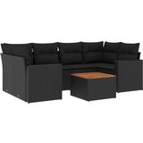  The Living Store Vrtna sedežna garnitura 7-delna z blazinami črn poli ratan - Vrtna Sedežna Garniture, (21452933) | Shoptok.si