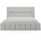 ELTAP Krem tapecirani bračni krevet s prostorom za odlaganje s podnicom 180x200 cm Lamica – | shoptok.hr