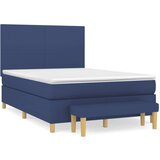  Box spring postelja z vzmetnico modra 140x200 cm blago, (20896711) | Shoptok.si